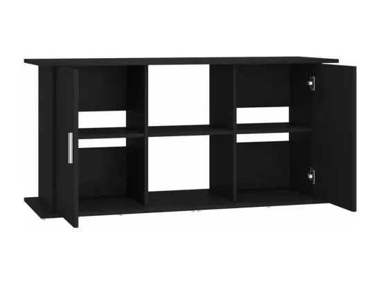 Support pour aquarium noir 121x41x58 cm bois d'ingénierie