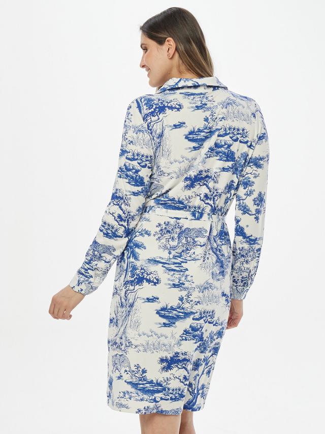 Shirtkleid im Alloverdruck