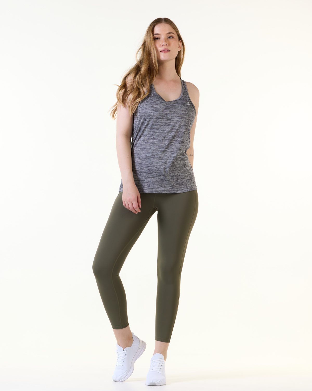 LEVITY Essential Marl Tank Top Grey Marl