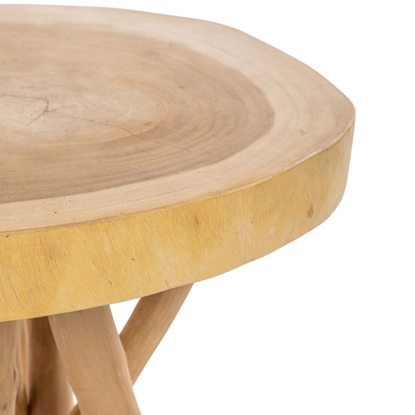 Bazar Bizar Table d'appoint Gili naturel - 60x60x75 cm