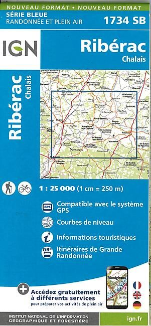 IGN - 1734 SB RIBERAC CHALAIS 1 25 000