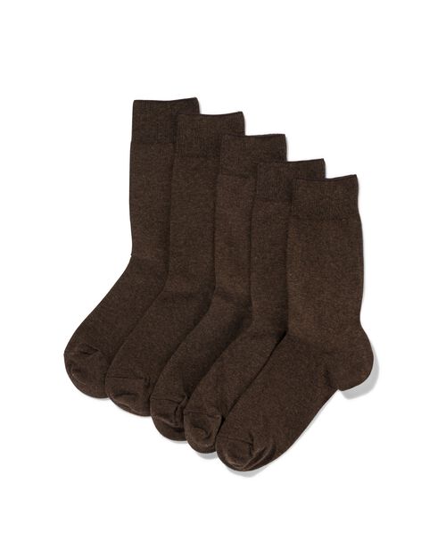 5 paires de chaussettes homme marron