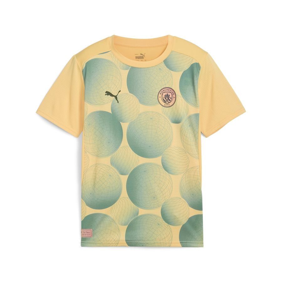 Manchester City T-shirt d'Entraînement Avant-Match - Flaxen/Bleu Enfant