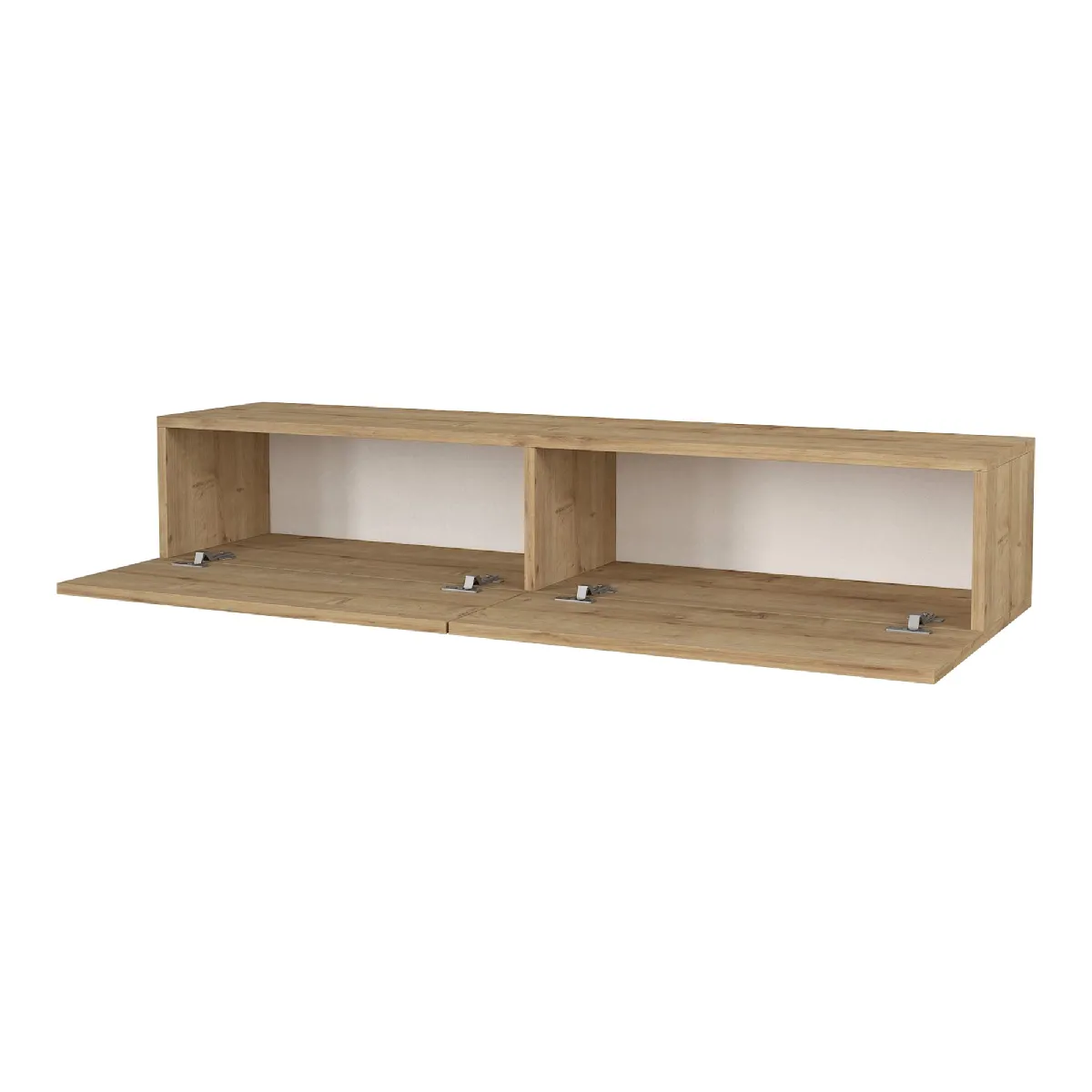 Helloshop26 Meuble TV effect chêne - 135 x 31 x 25 cm