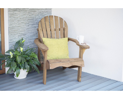 Ligstoel tuinstoel 72 x 92 x 92 cm bruin hout