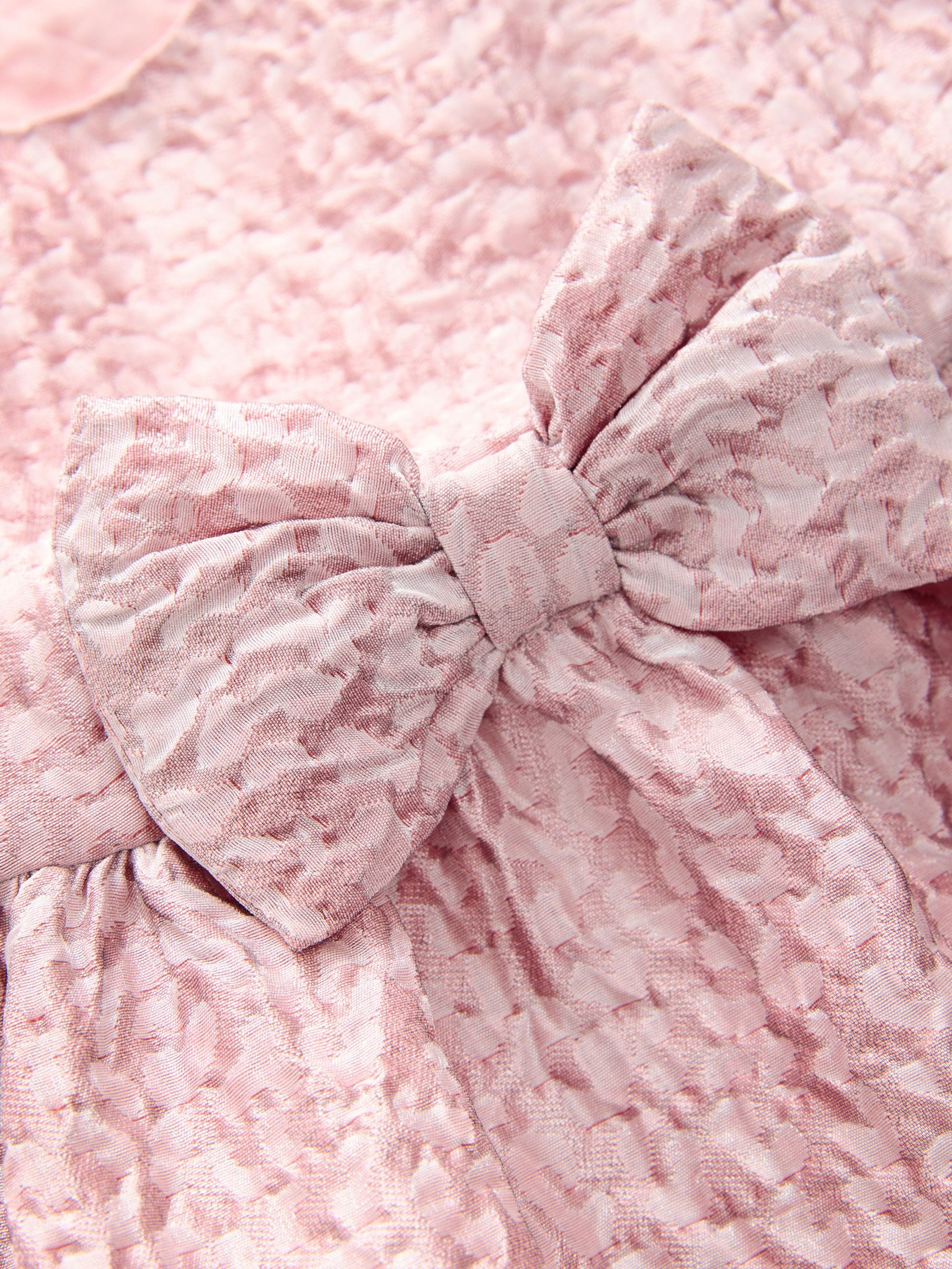 Roze met dierenprint - Jacquard feestjurk (3mnd-8jr)