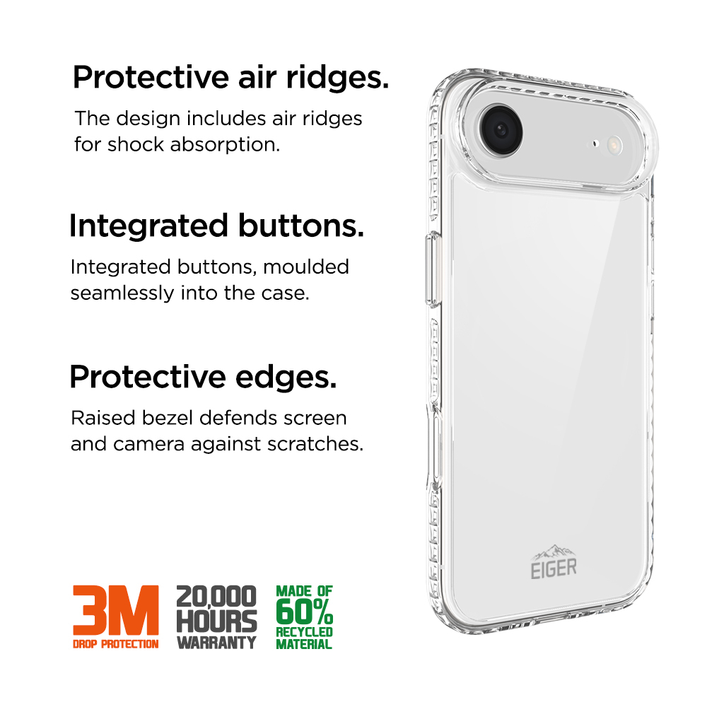 iPhone Air Ice Grip Case Hardcase Schutzhülle (EGCA00881) - Transparent
