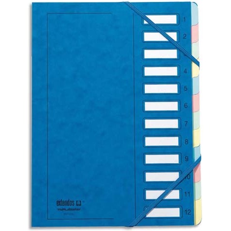Trieur Junior Clip, 12 compartiments, numérique, bleu