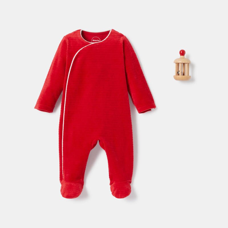 Dors-bien de Noël en velours rouge mixte Absorba Rouge