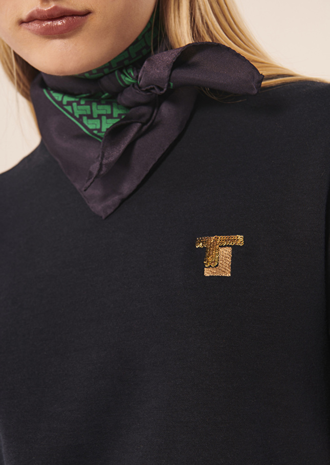 T-shirt Tararidebleu nuit en jersey