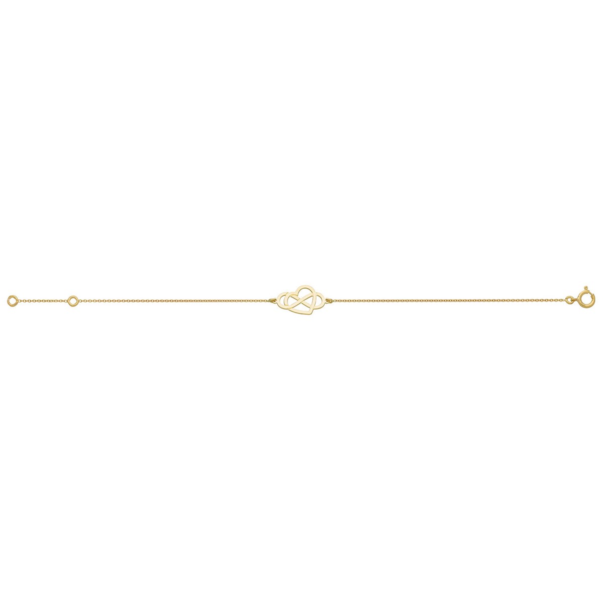 Bracelet Brillaxis coeur infini or 18 carats