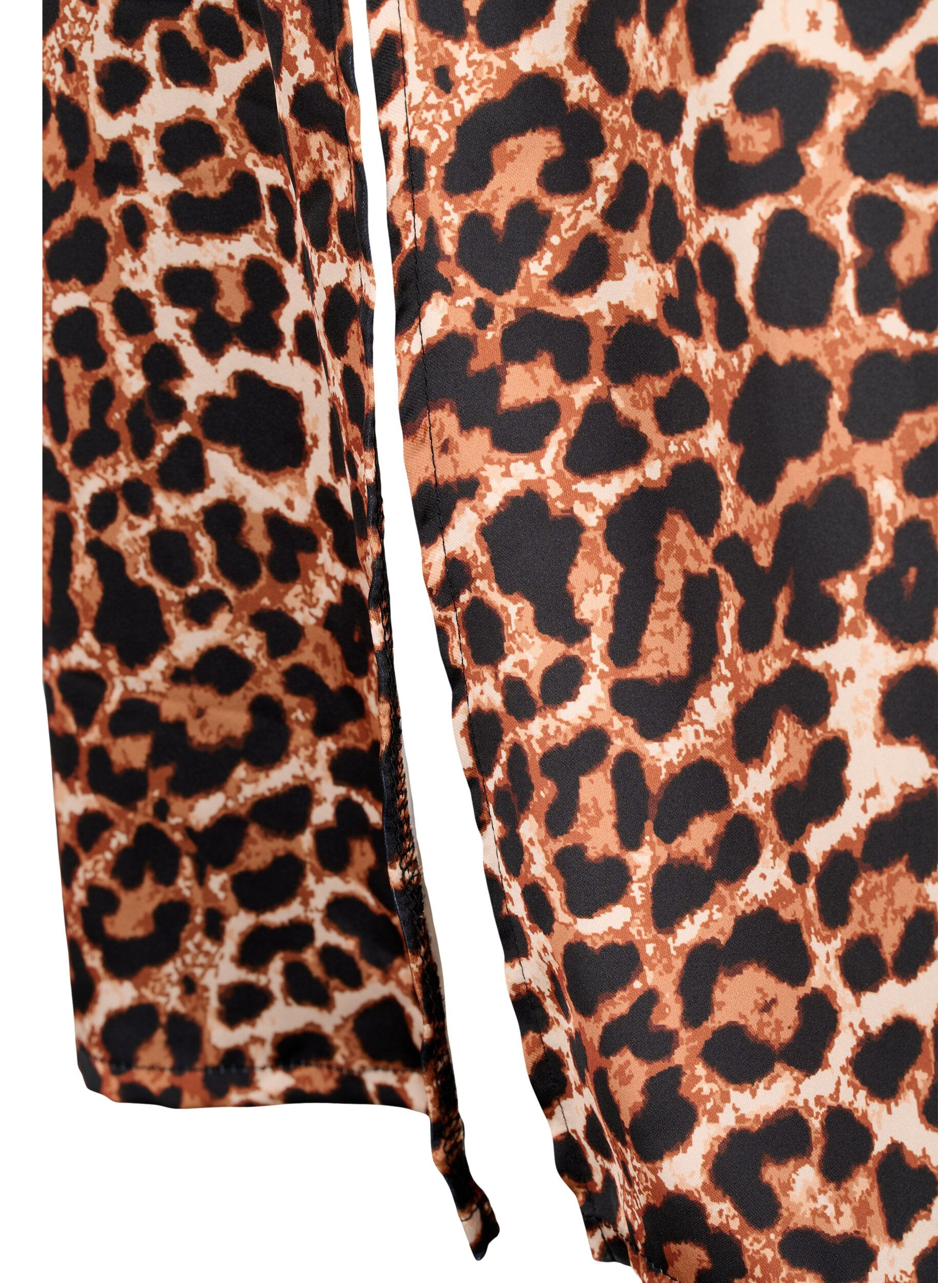 Leoprintet nederdel med slids