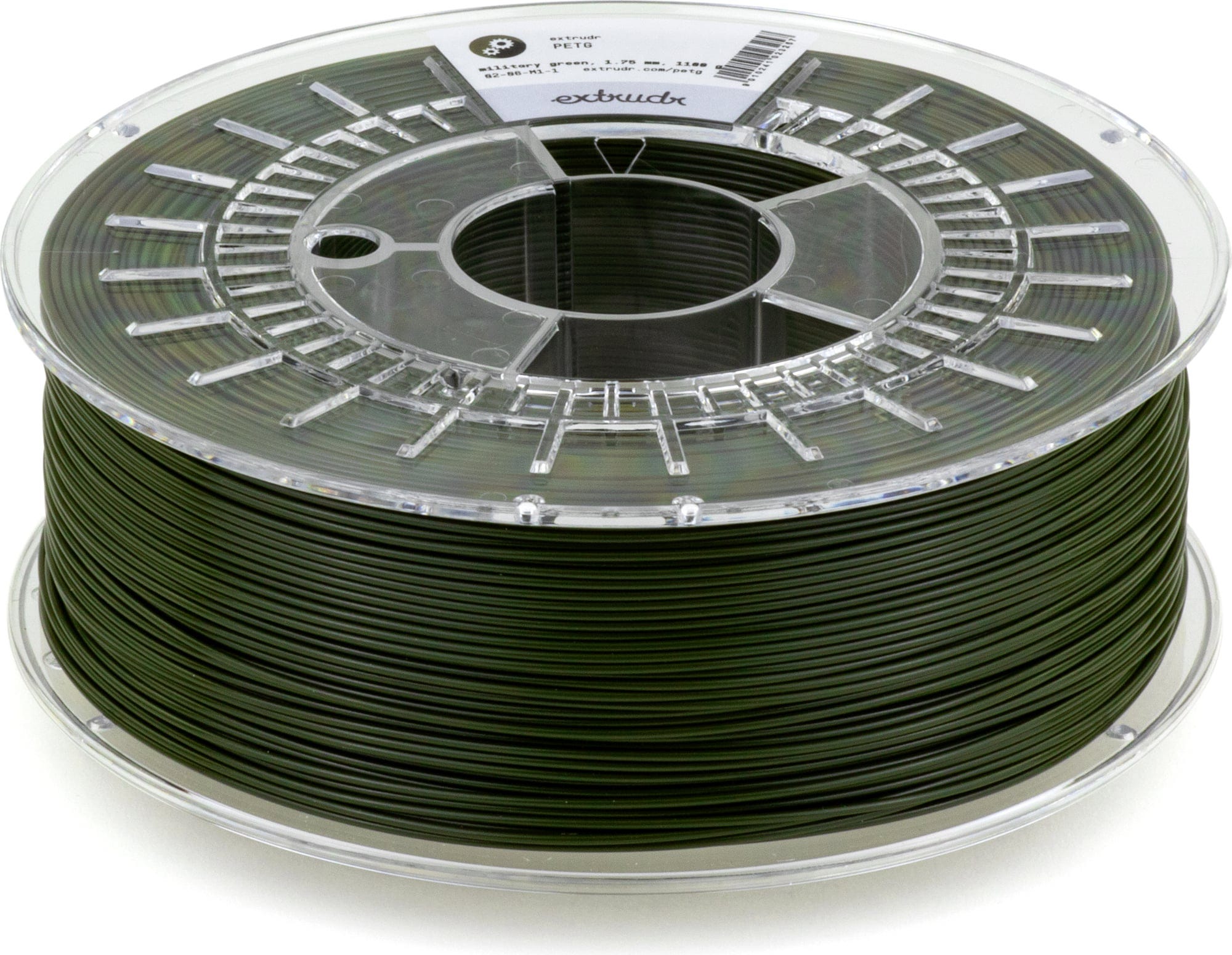 Extrudr  PETG Militärgrün, 1,75 mm / 1100 g    Filament mit hervorragenden mechanischen Eigenschaften