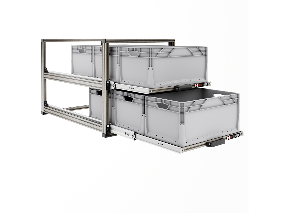 Nova Racks Serie V 2 Levels schuifopbergsysteem - 40x90x75 cm