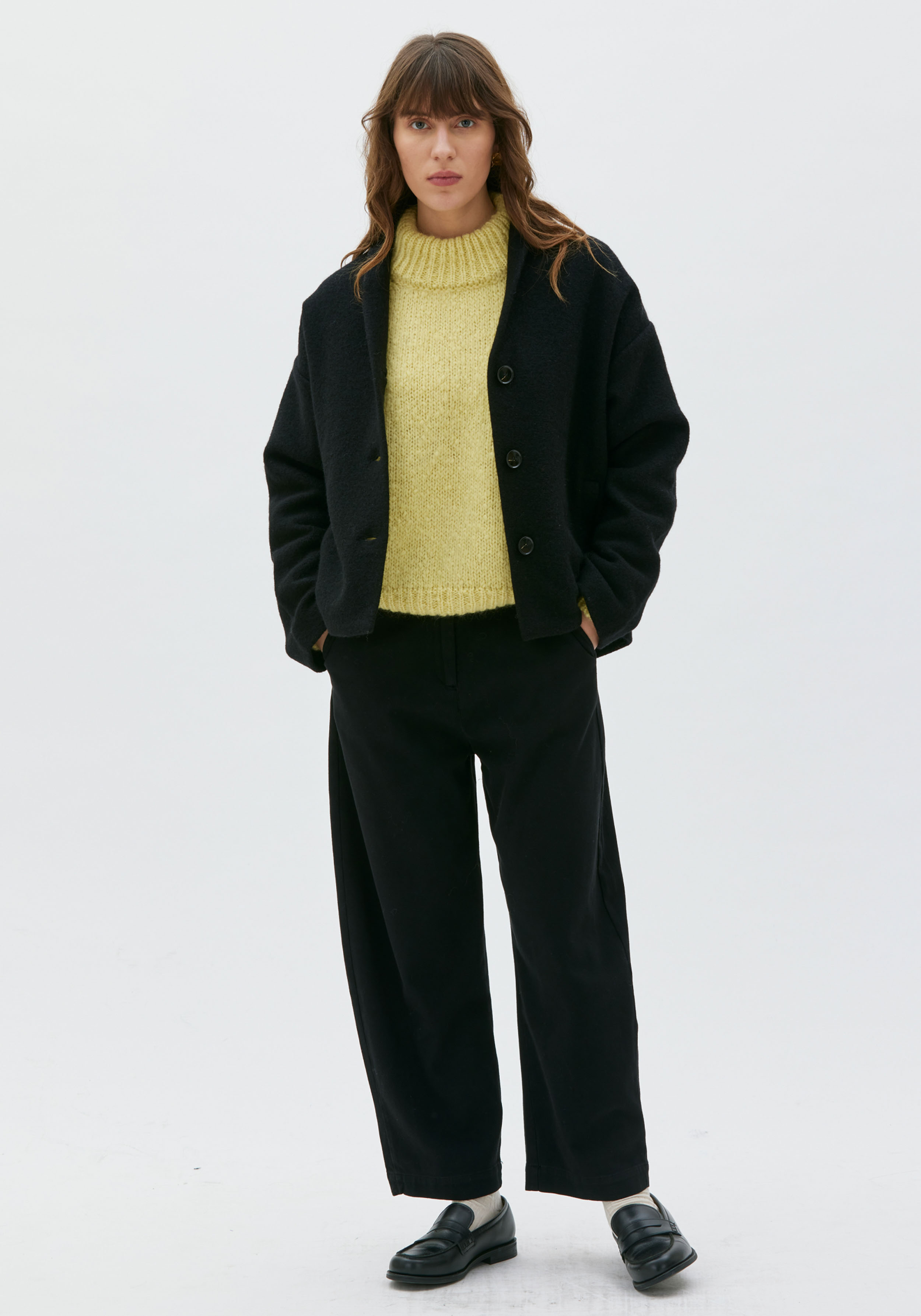 Maska Jacke Hale Boiled Wool Jacket Black