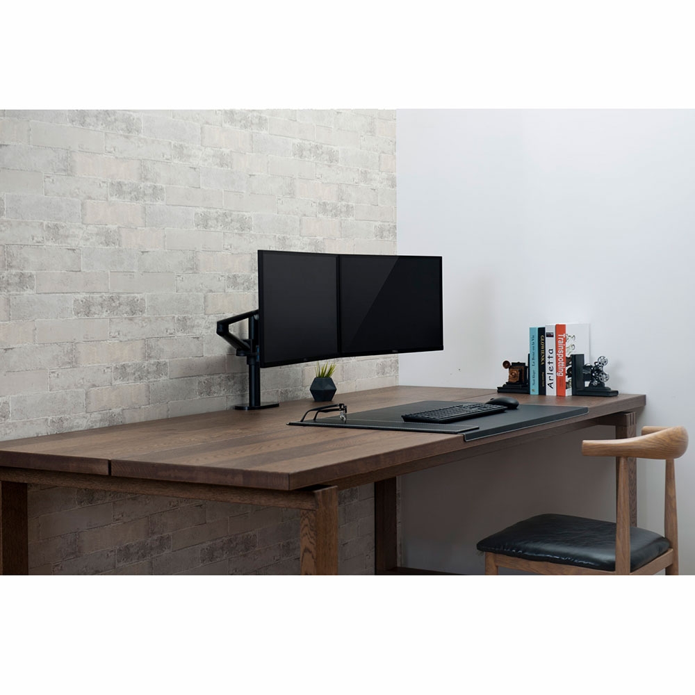 Dual Schwenkbare Aluminium Tischhalterung für 2 Monitore Arm bis 32