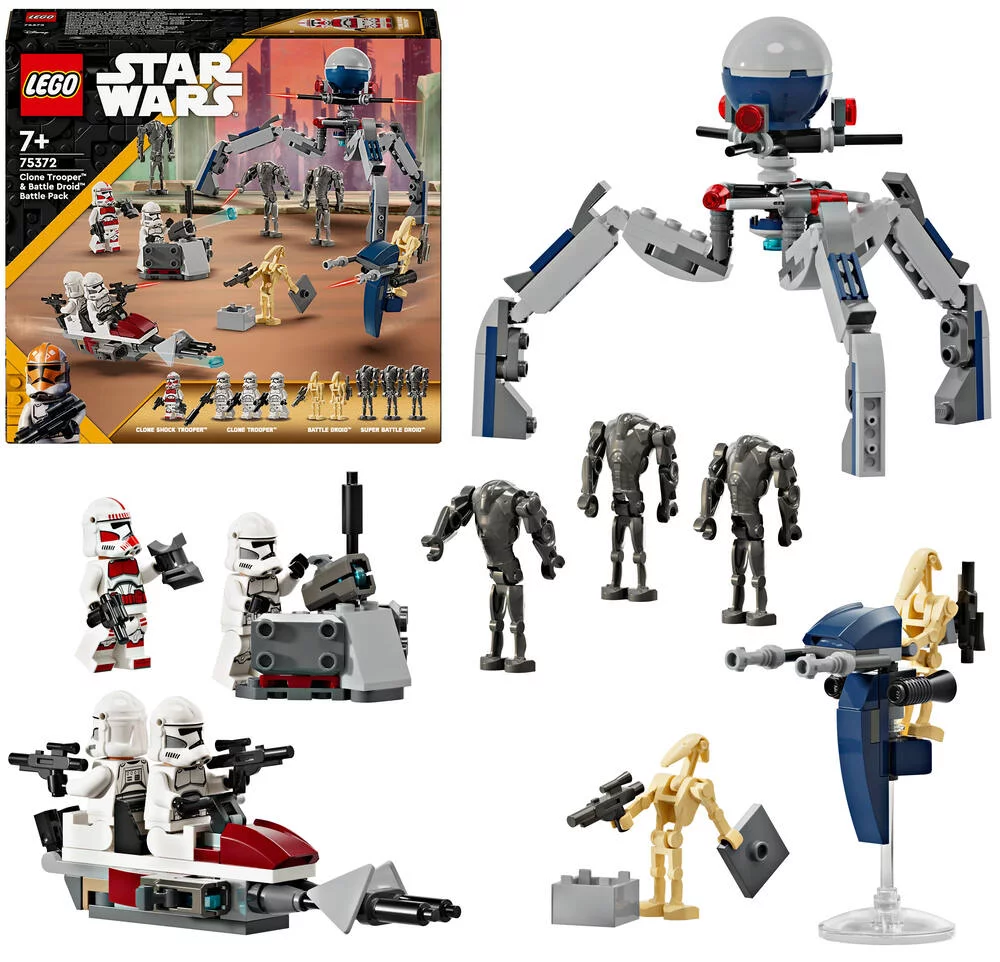 LEGO®STAR WARS™ 75372 - PACK DE COMBAT DES CLONE TROOPERS™ ET DROIDES DE COMBAT