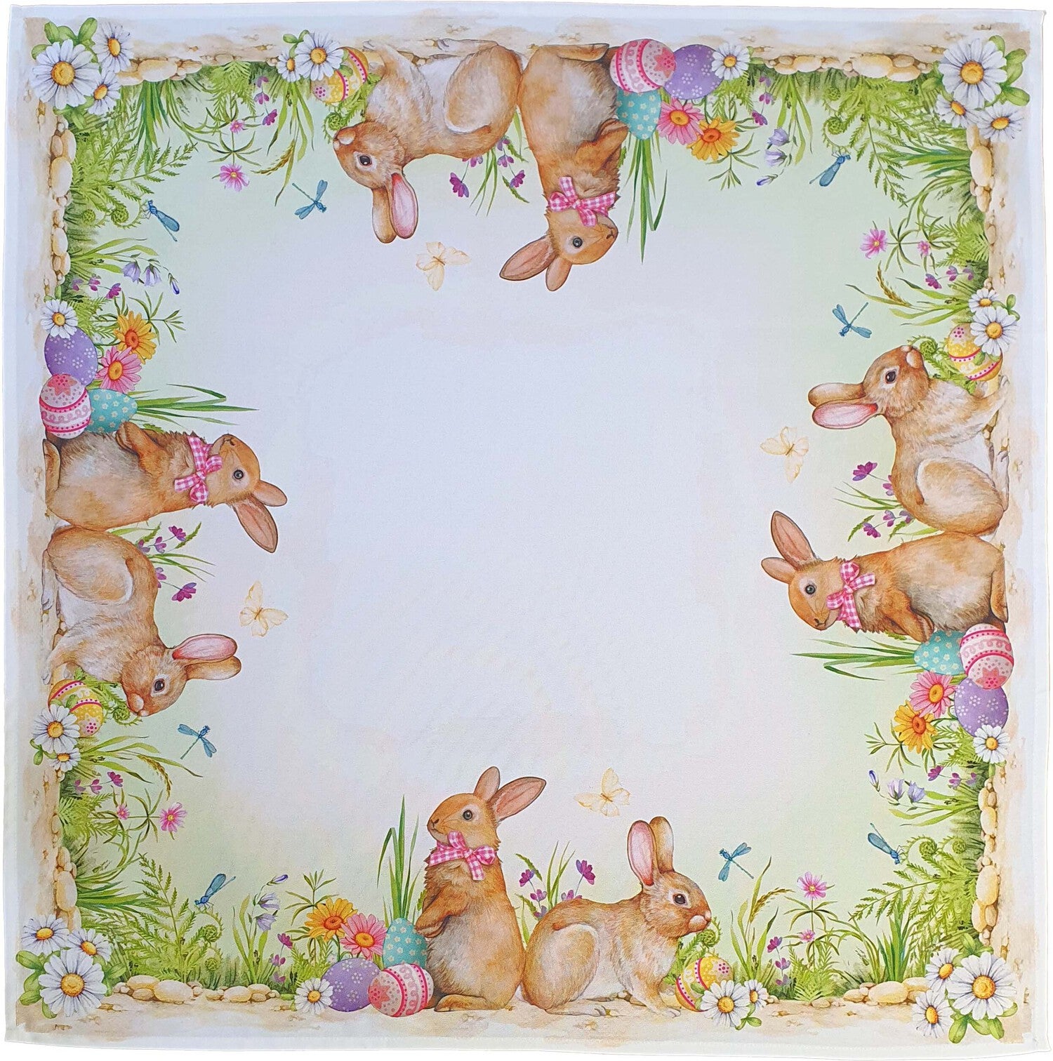 Unique Living tafelkleed pasen multi 90 x 90 cm