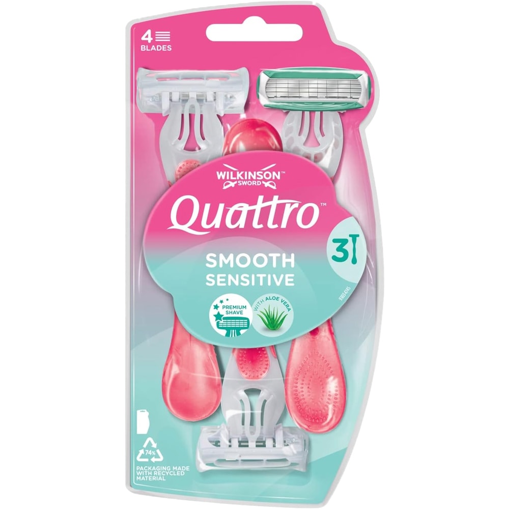 Rasoirs jetables - Quattro Smooth Sensitive x3
