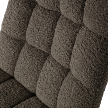 WOOOD fauteuil Job donkergroen teddy stof draaibaar