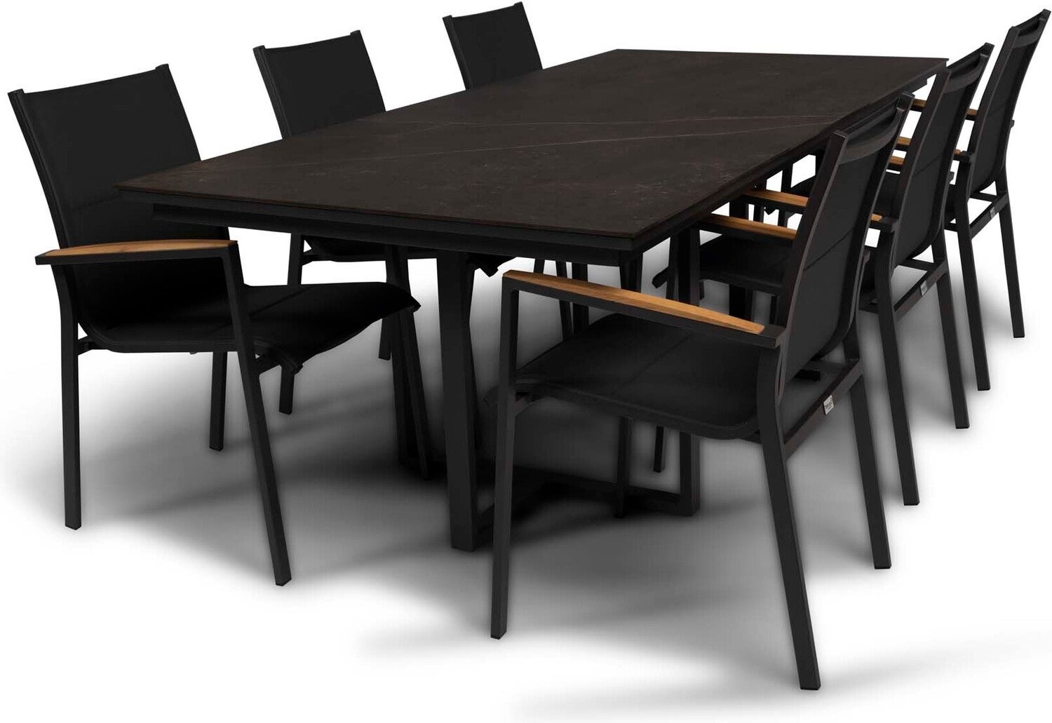 Tierra Outdoor eettafel Nida Kelya antraciet 220 x 100 x 75 cm