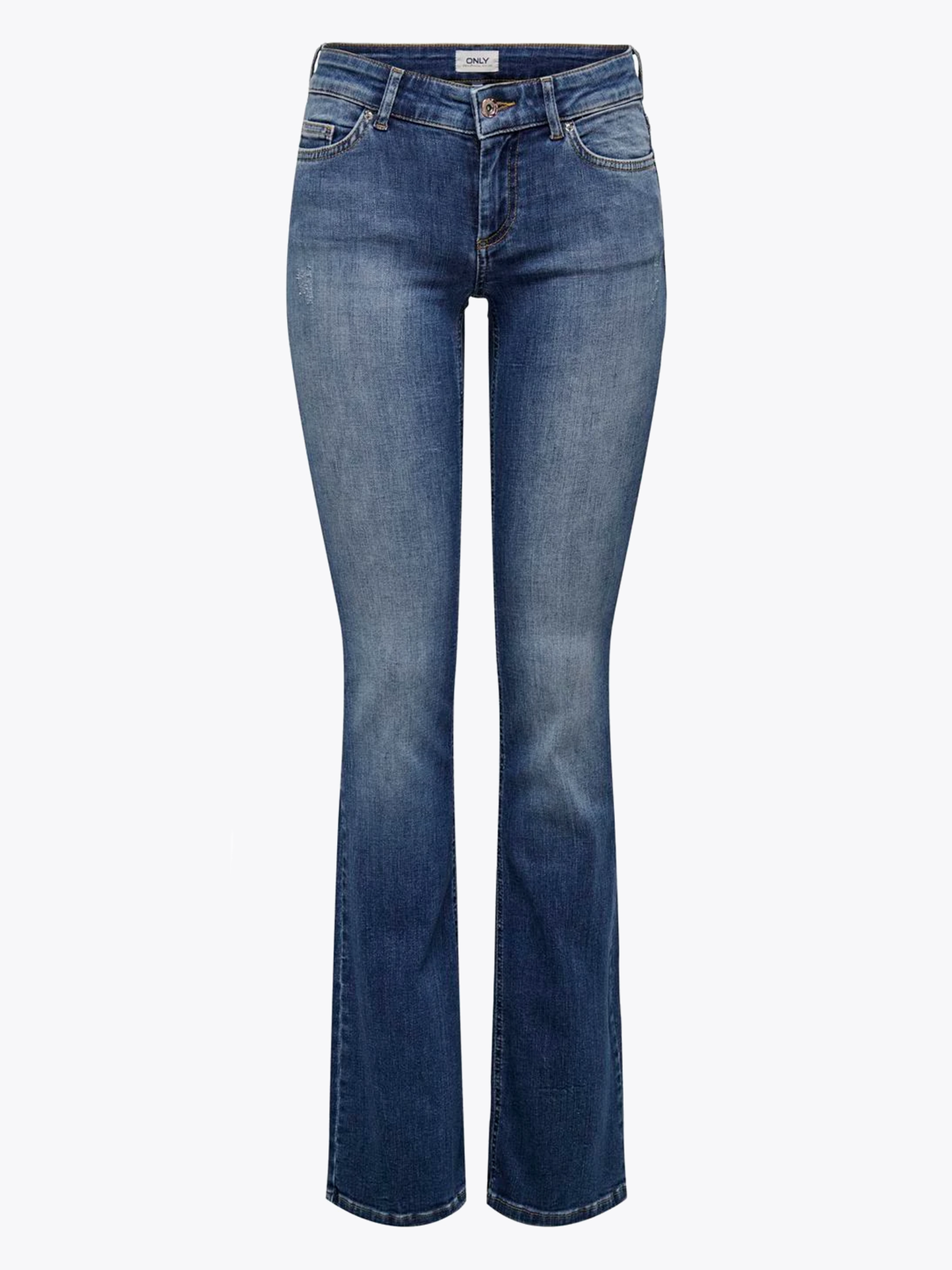 Blush Low Waist Flared Denim