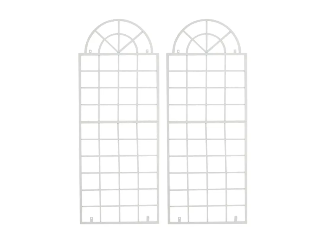 Lot de 2 Treillis - Métal & Métal - Blanc - Viva