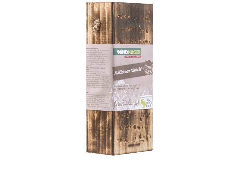 Windhager Insektenhotel Wildbienenholz Nisthilfe für Wildbienen