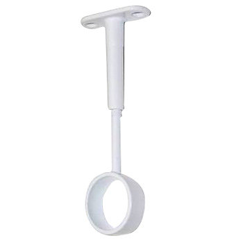 Support réglable aluminium blanc pour tringle de penderie Ø2,5 x 4 cm
