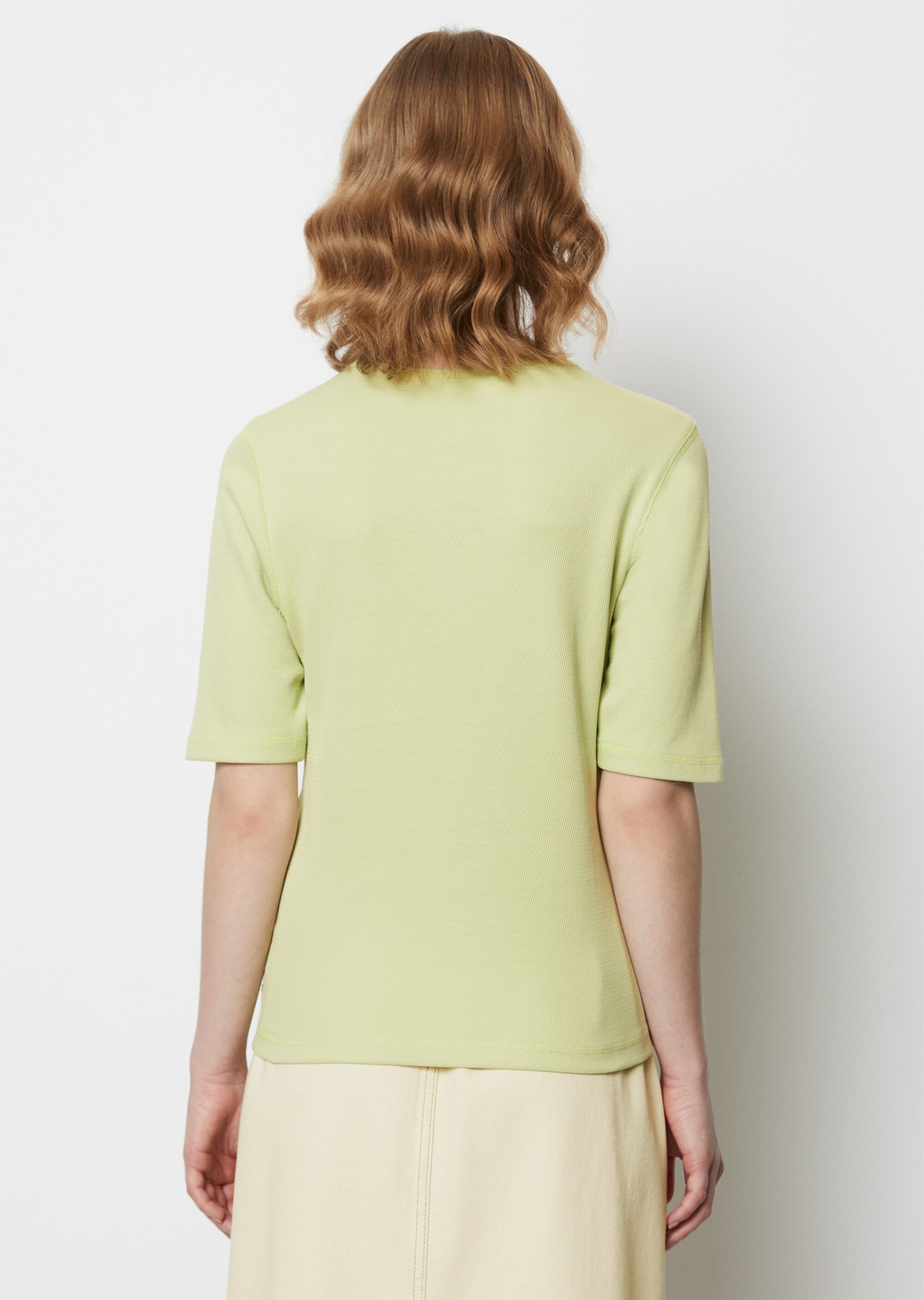 T-Shirt mit feiner Strukturaus Organic Cotton-Jersey