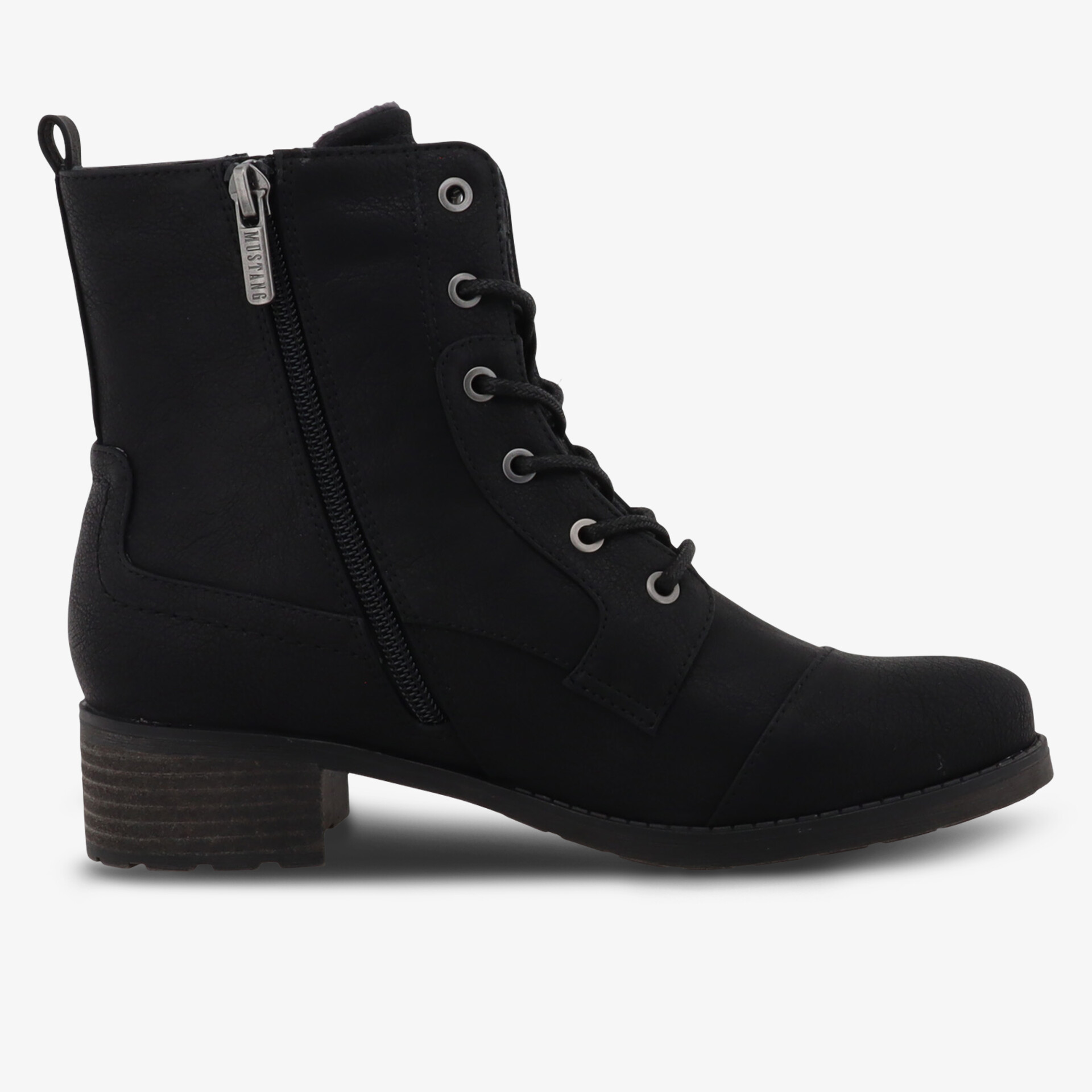 MUSTANG Damen Schnürstiefeletten schwarz