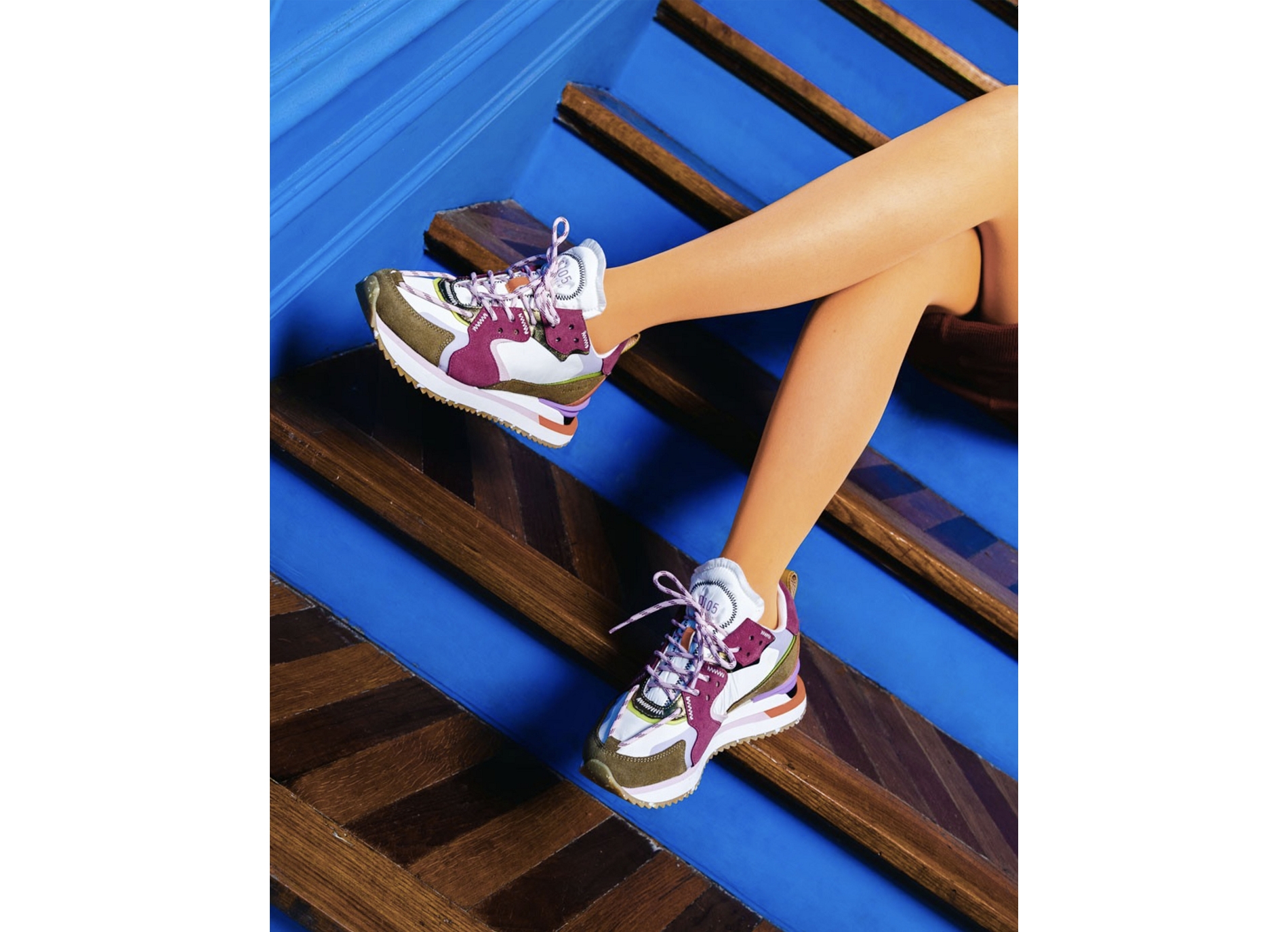 Treck up blanc multicolore