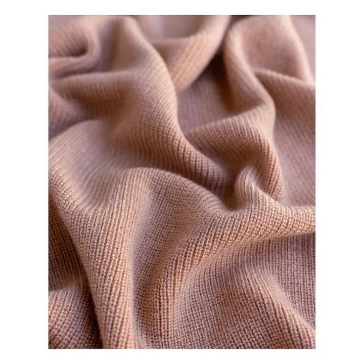 Hvid Couverture Felix Laine Mérinos | Rose pâle