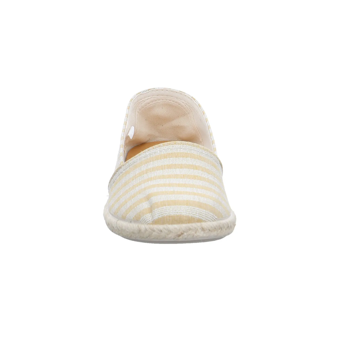 SCHUHENGEL Espadrille Gelb Textil  mit Lederdecksohle