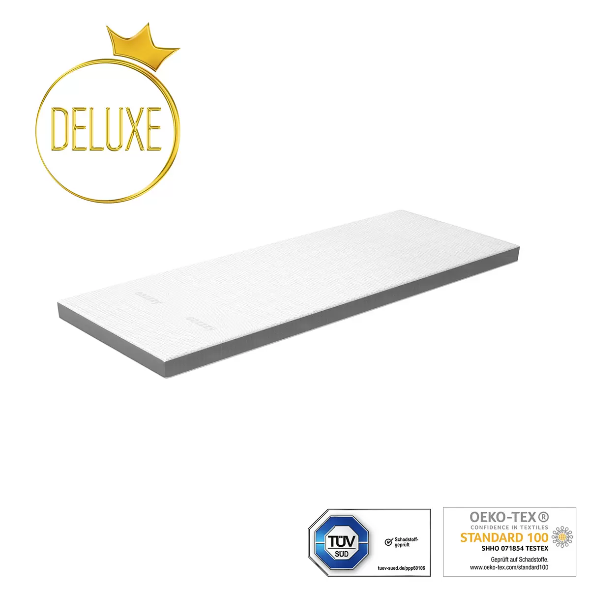 Topper Deluxe 100x200 weiss,grau