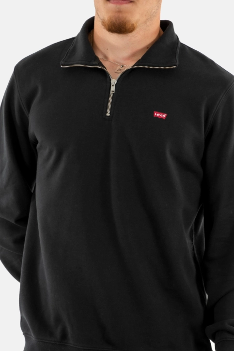 Sweat levi's® original hm 1/4 zip 0000 mineral black