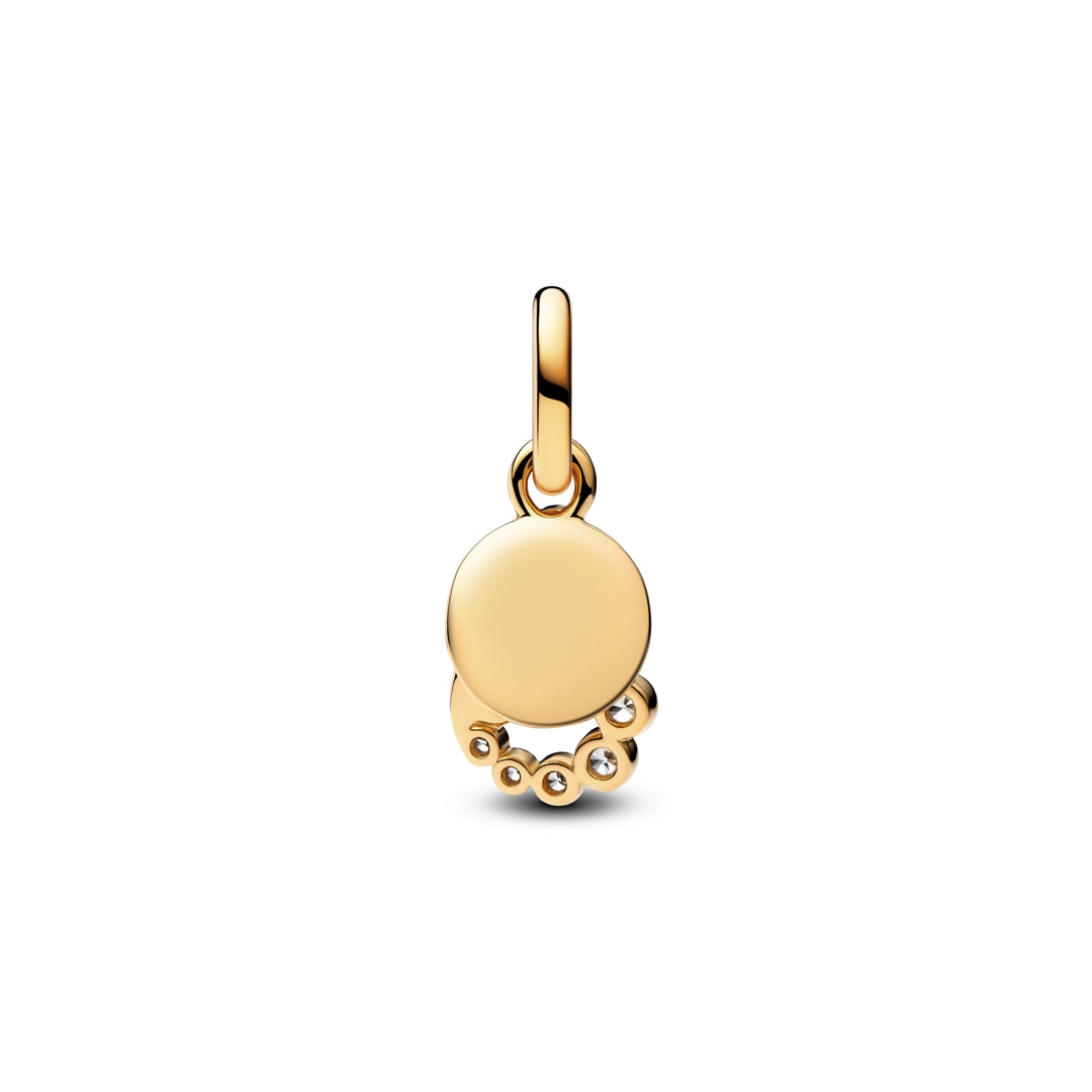 Pandora Gold Moments Haken mit lackierter Perle Charm-Anhänger