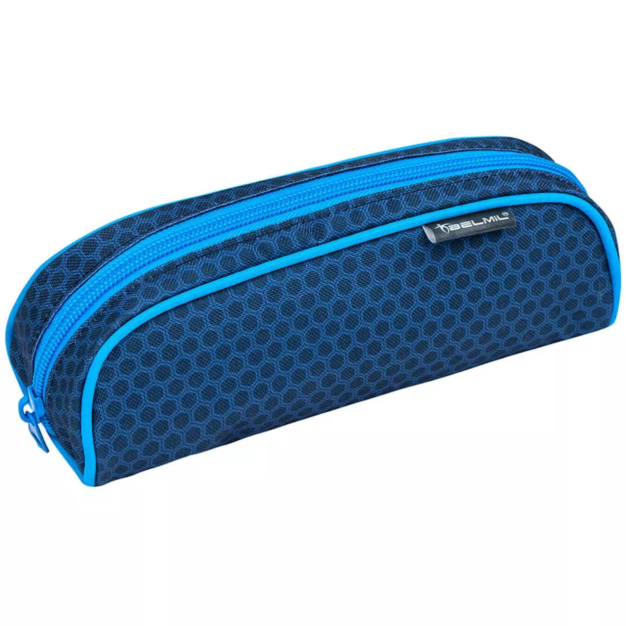 Belmil Schulranzen Customize-me Schulranzen Set 5-teilig mit Brustgurt, Hüftgurt Racing Blue Neon