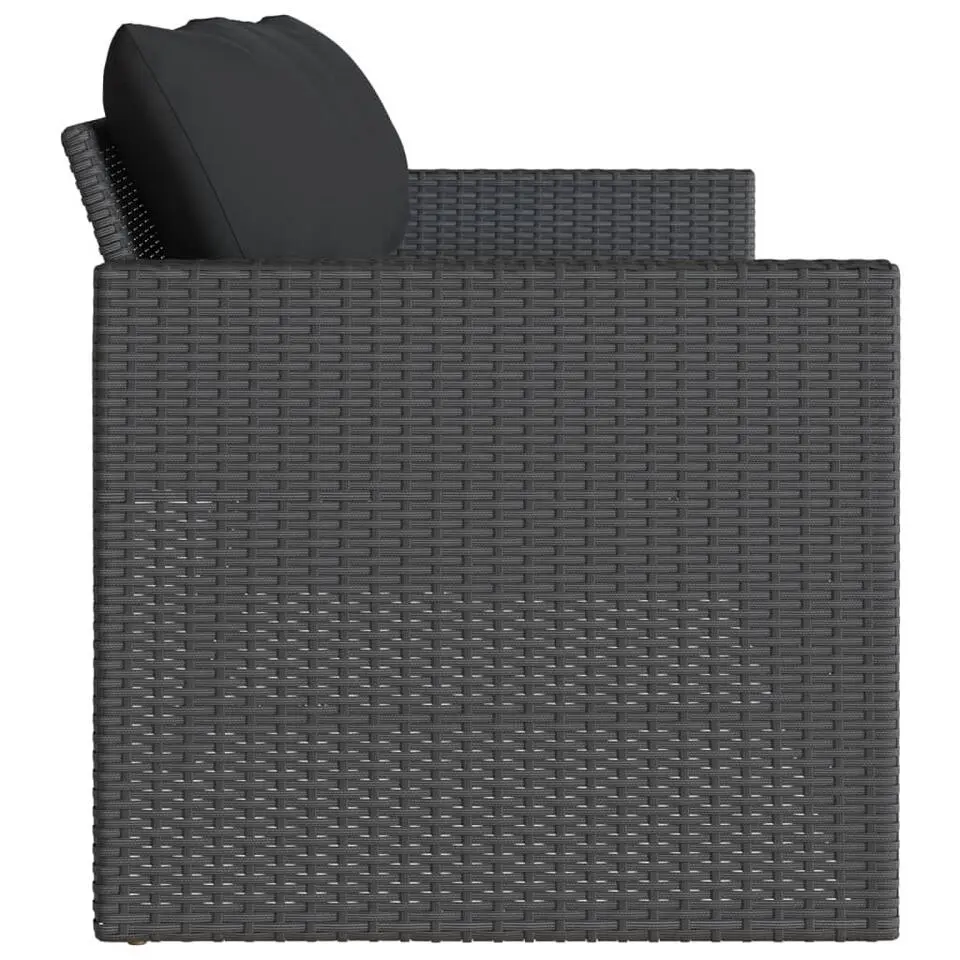 vidaXL - Tuinbank - Zwart - Poly rattan