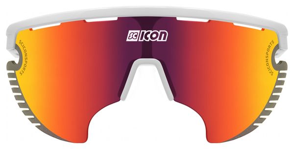 Scicon Sports Aerowing Lamon Lunettes De Soleil De Performance Sportive (Scnpp Multimorror Rouge/Luminosité Blanche)