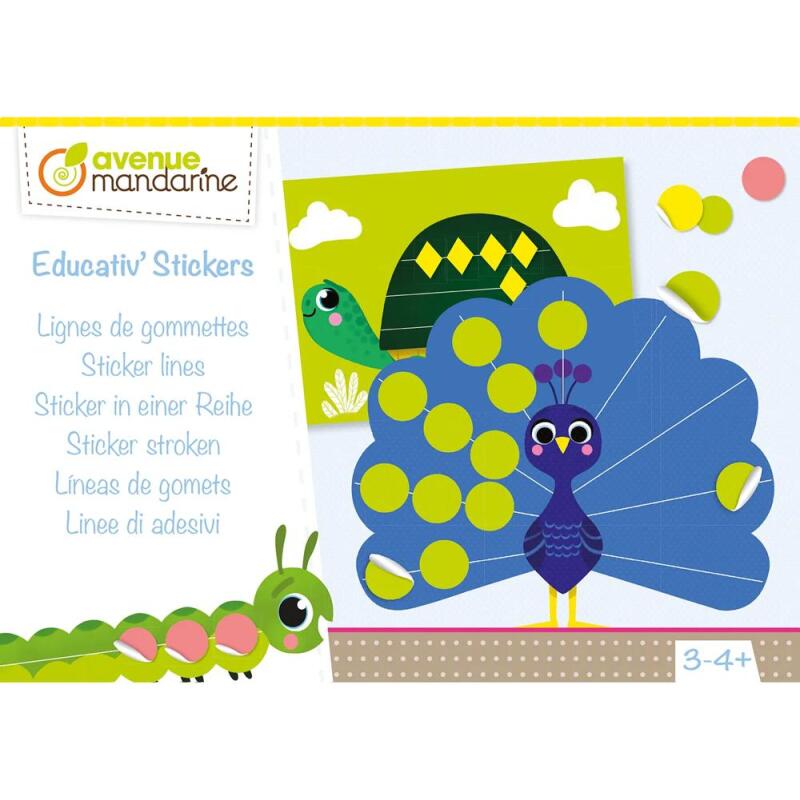 Boîte créative, Educativ' Stickers, Lignes de gommettes - Multicolore
