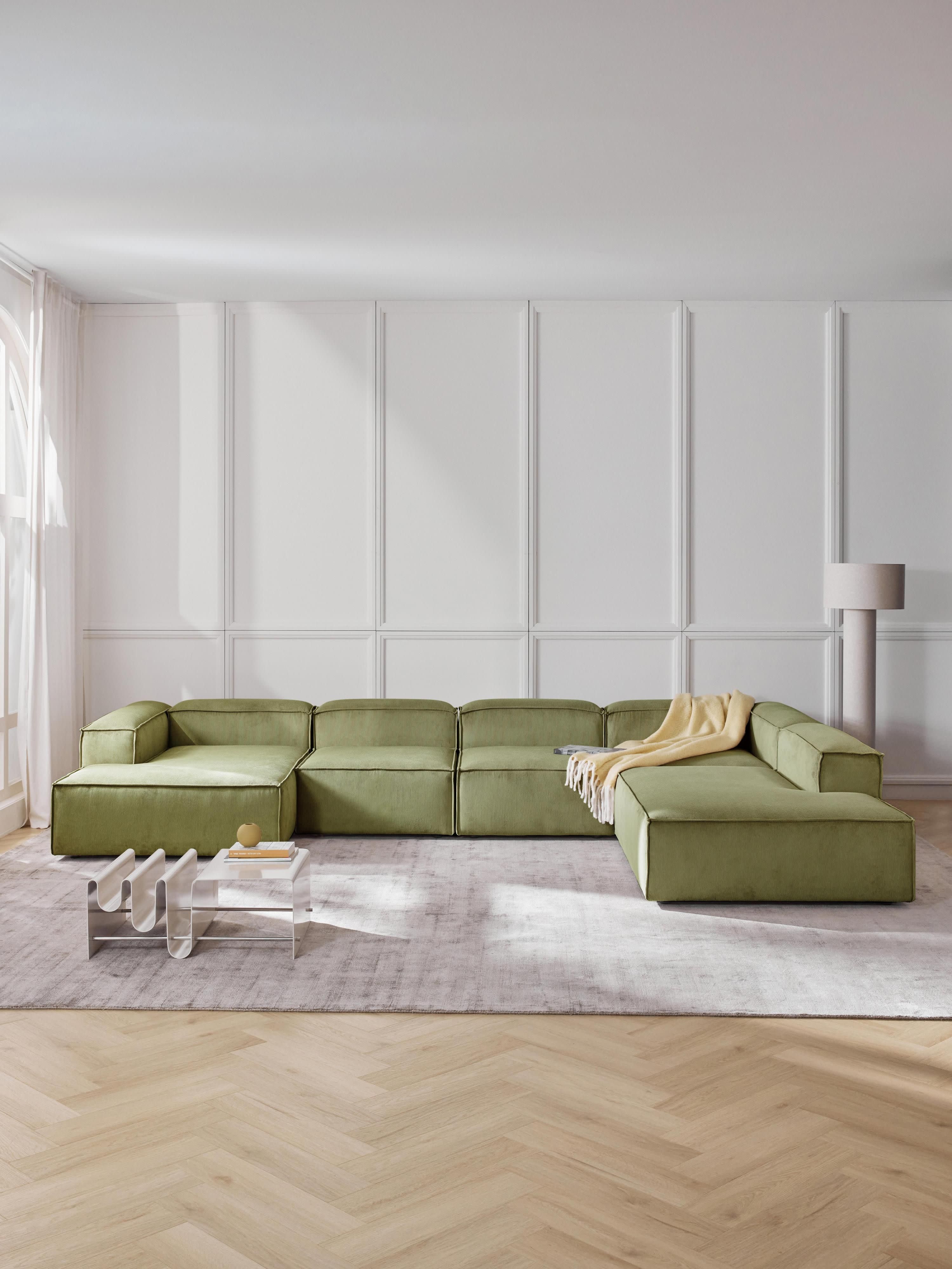 Modulaire U-bank Lennon van corduroy