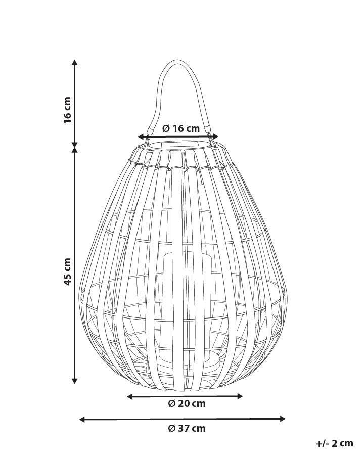 Lantaarn op zonne-energie LUFUPA 61 cm Donkerbruin