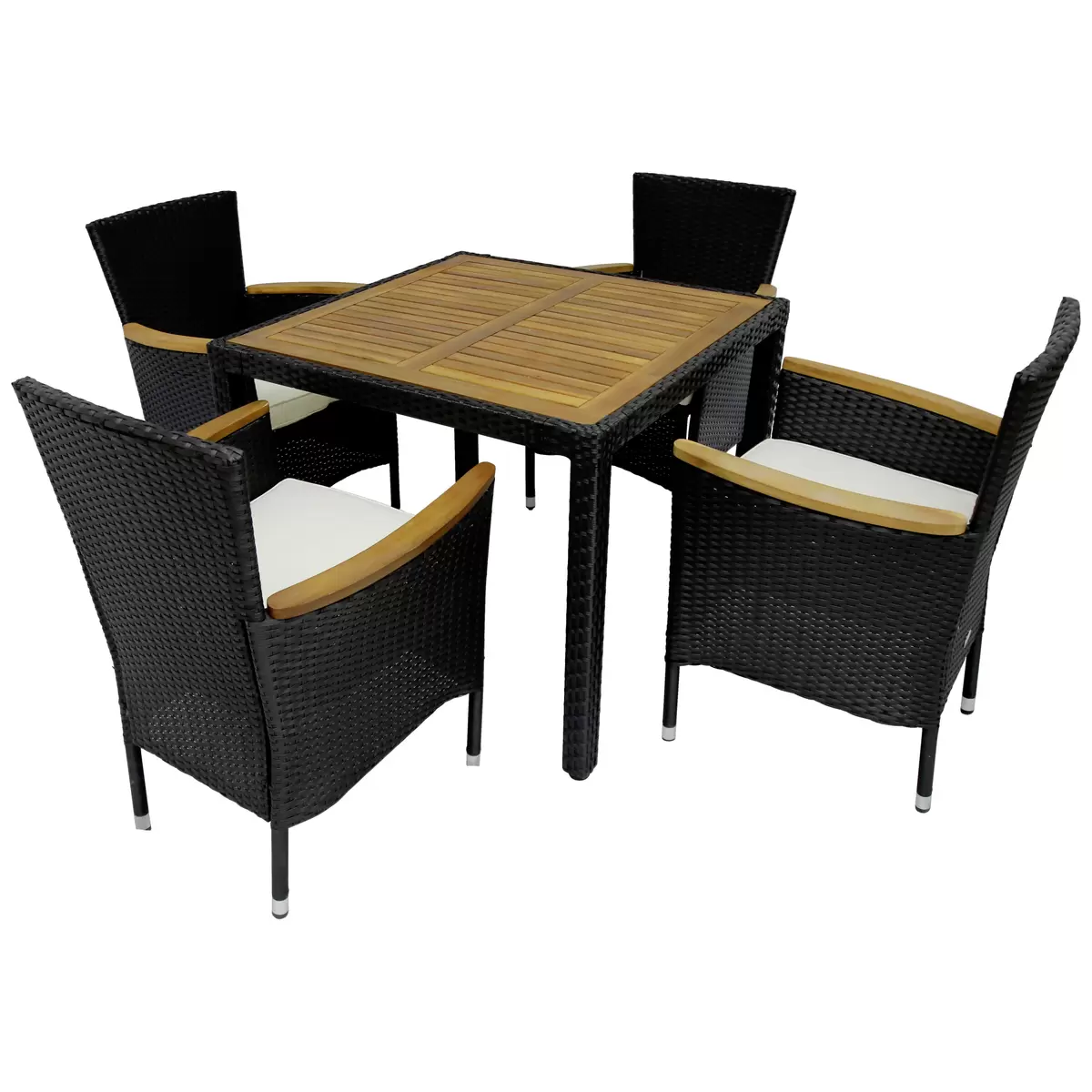 James Wood Gartengarnitur Moa 5-Teilig schwarz,braun,beige