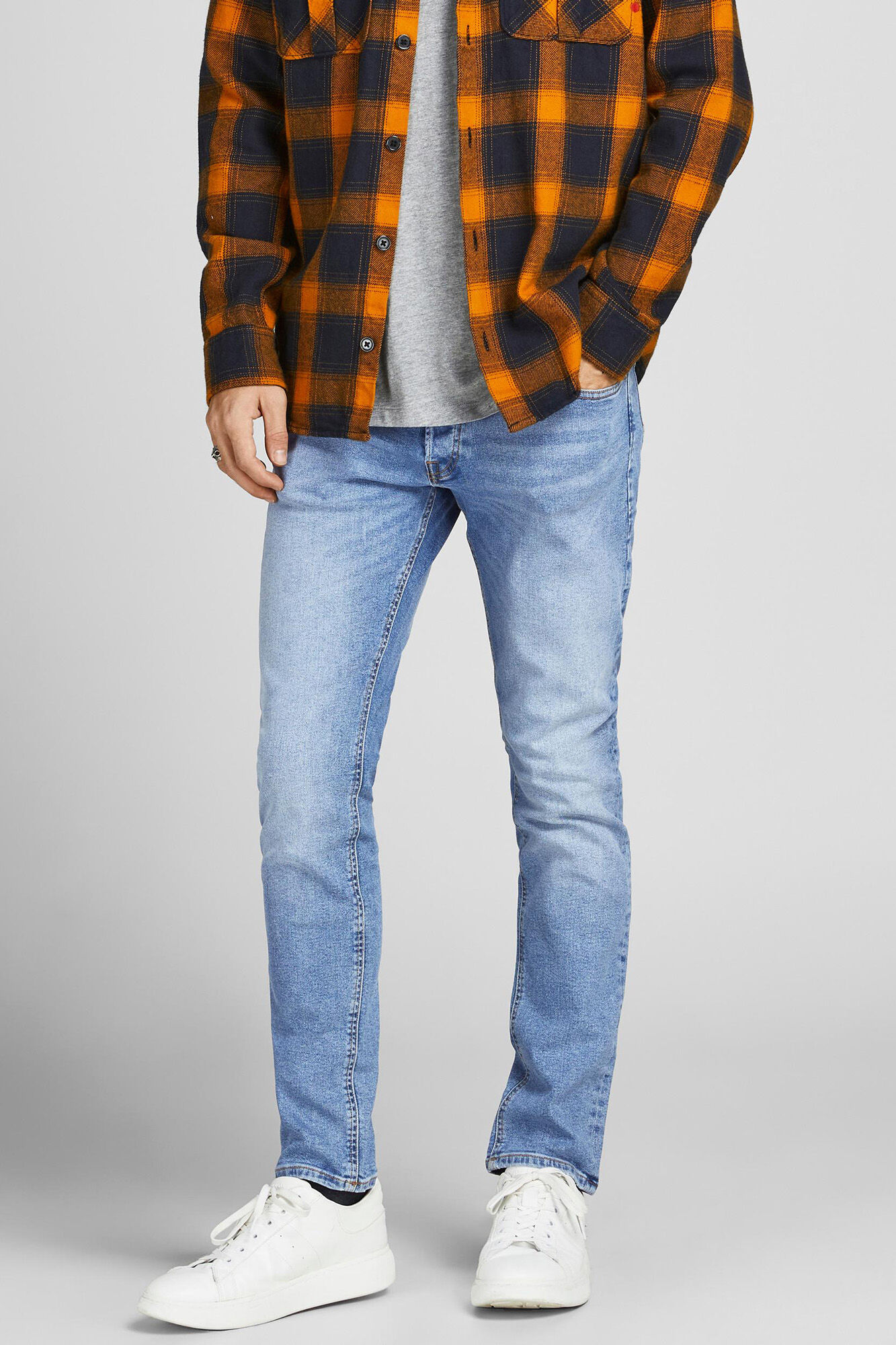 Calça jeans slim fit - azul médio
