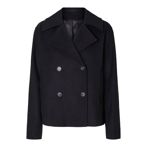 Selected Femme Alma Uldjakke, Black, 36