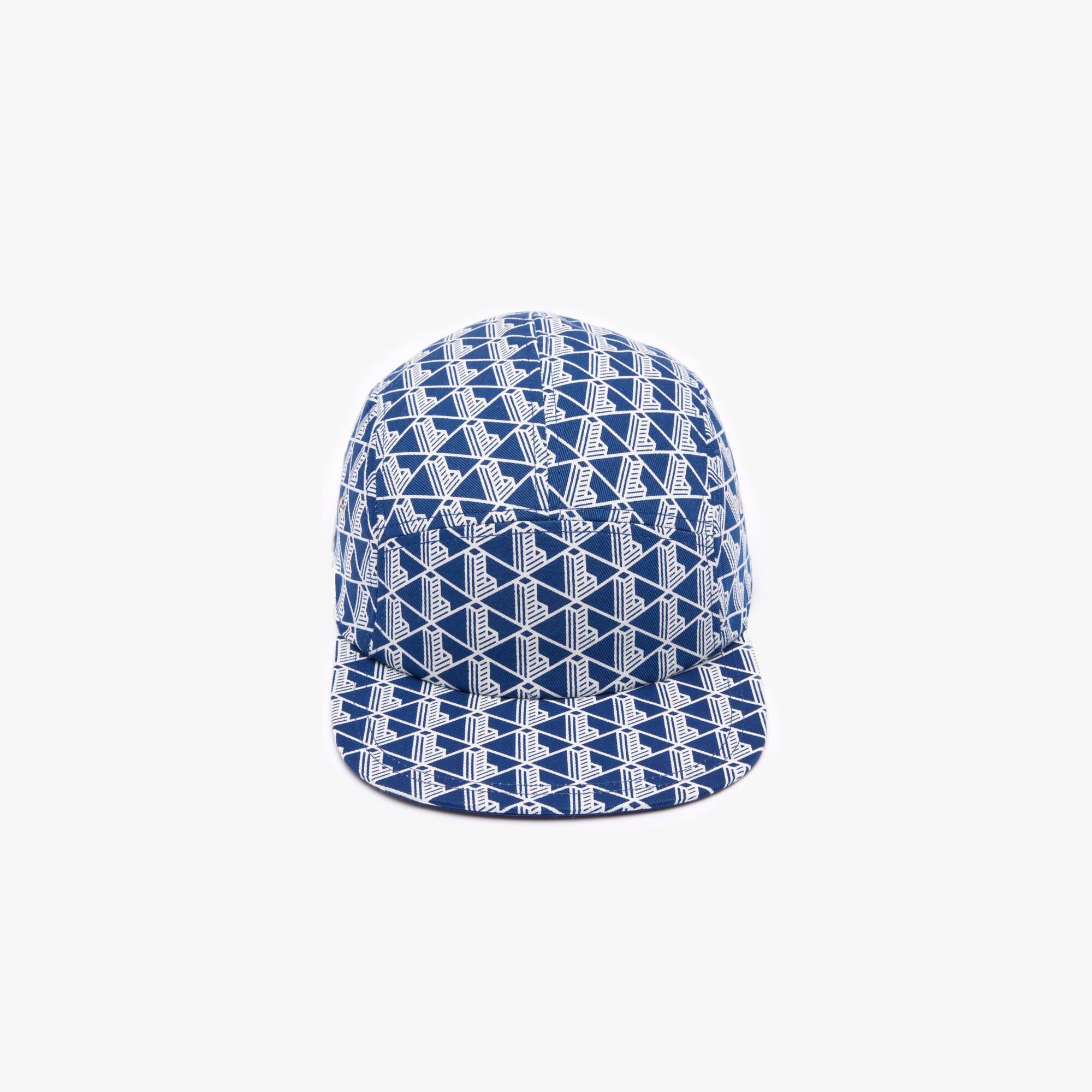 Jockey-Kappe aus Twill mit Monogramm-Aufdruck Caps & Hüte - Blau - Lacoste - Unisex