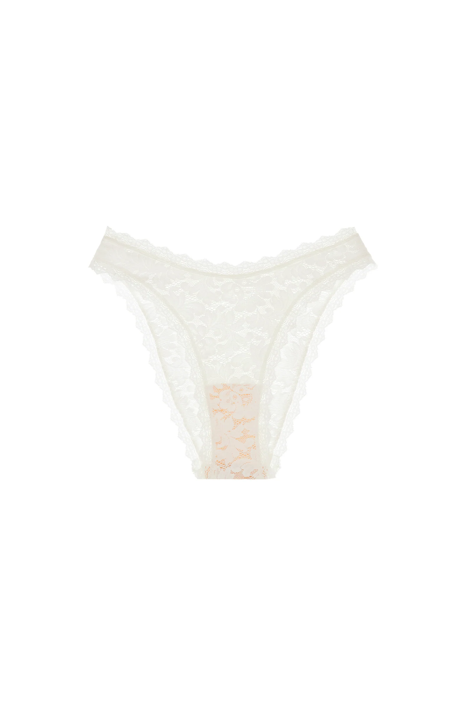 masha Culotte échancrée écume en dentelle Écume