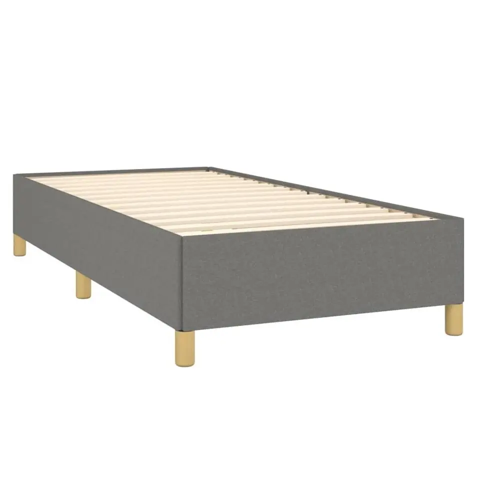 vidaXL - Bed frame zonder matras - Donkergrijs - Stof - 80x200 cm