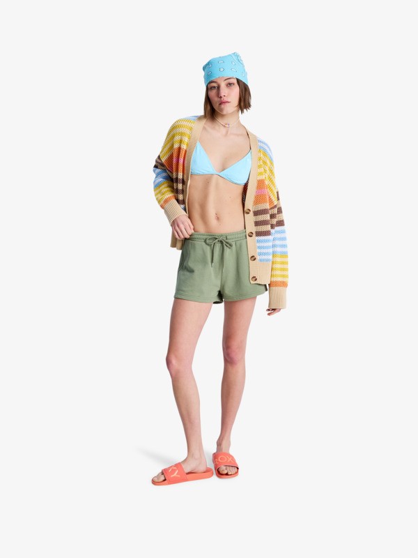Surf Stoked Short à taille élastique Vert Femme